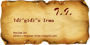 Téglás Irma névjegykártya