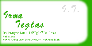 irma teglas business card